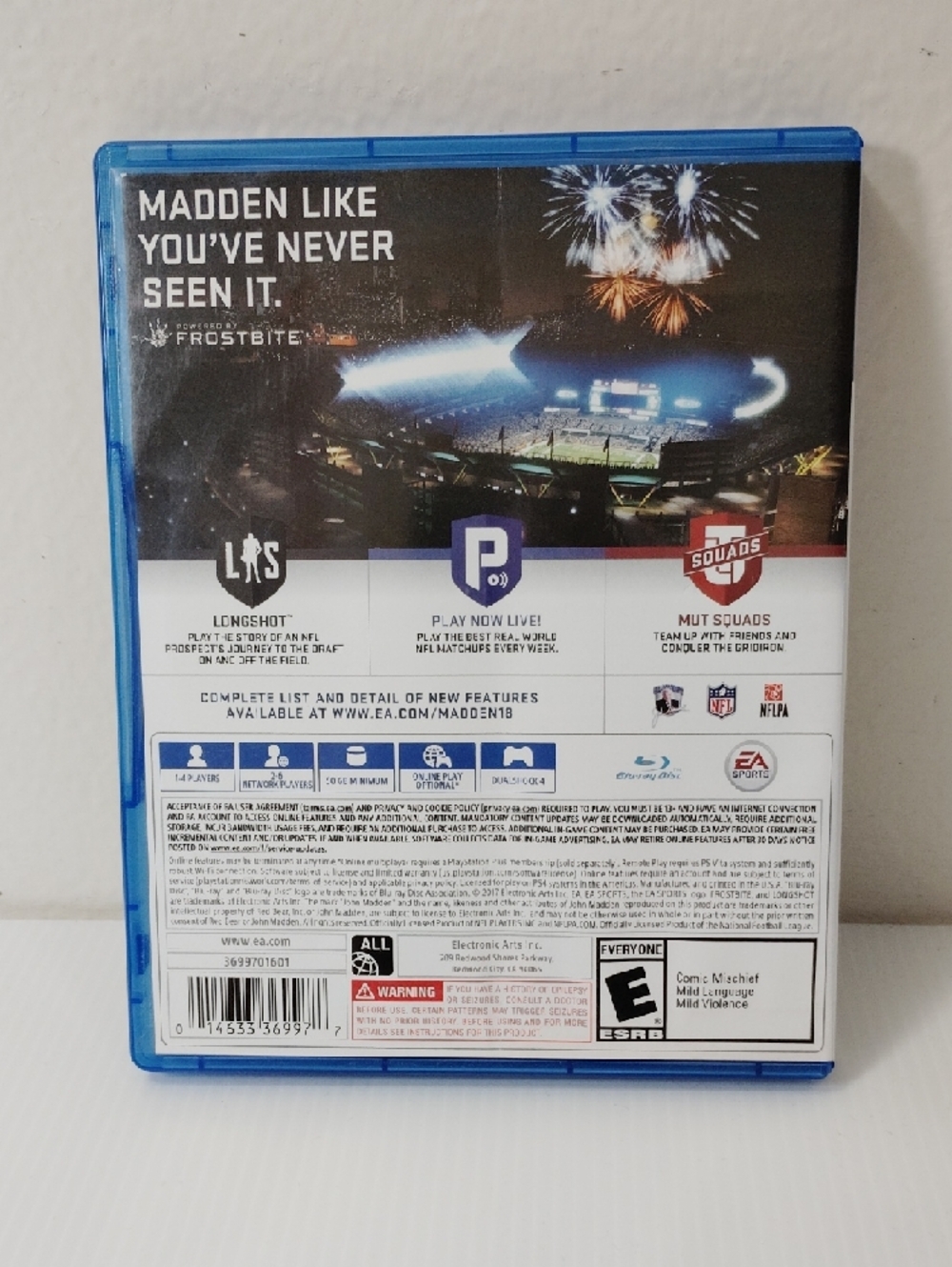 6 For $35 Madden NFL 18 (Blue) - PS4 - Picture 2 of 5